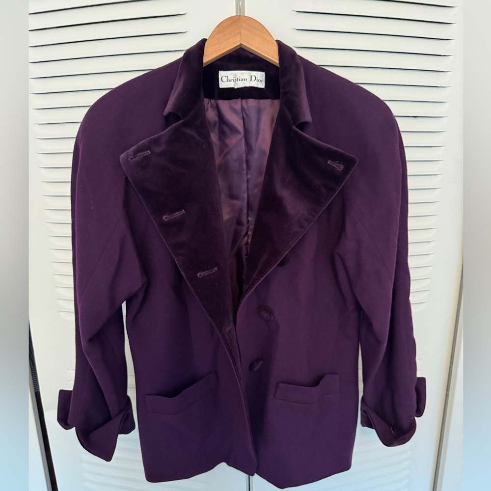 Vintage Christian Dior Purple Blazer